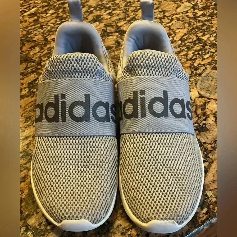 Athletic Adidas Grey Slip Ons - Picture 3 of 7